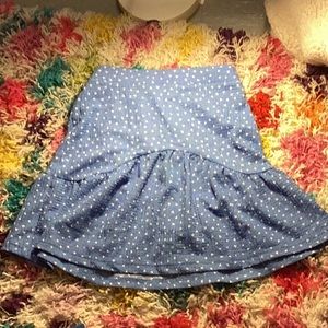 Blue and white skirt girls size 8 lightweight